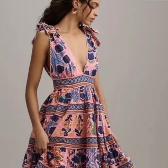 Farm Rio Seashell Tapestry Midi Dress - Picture 1 of 4